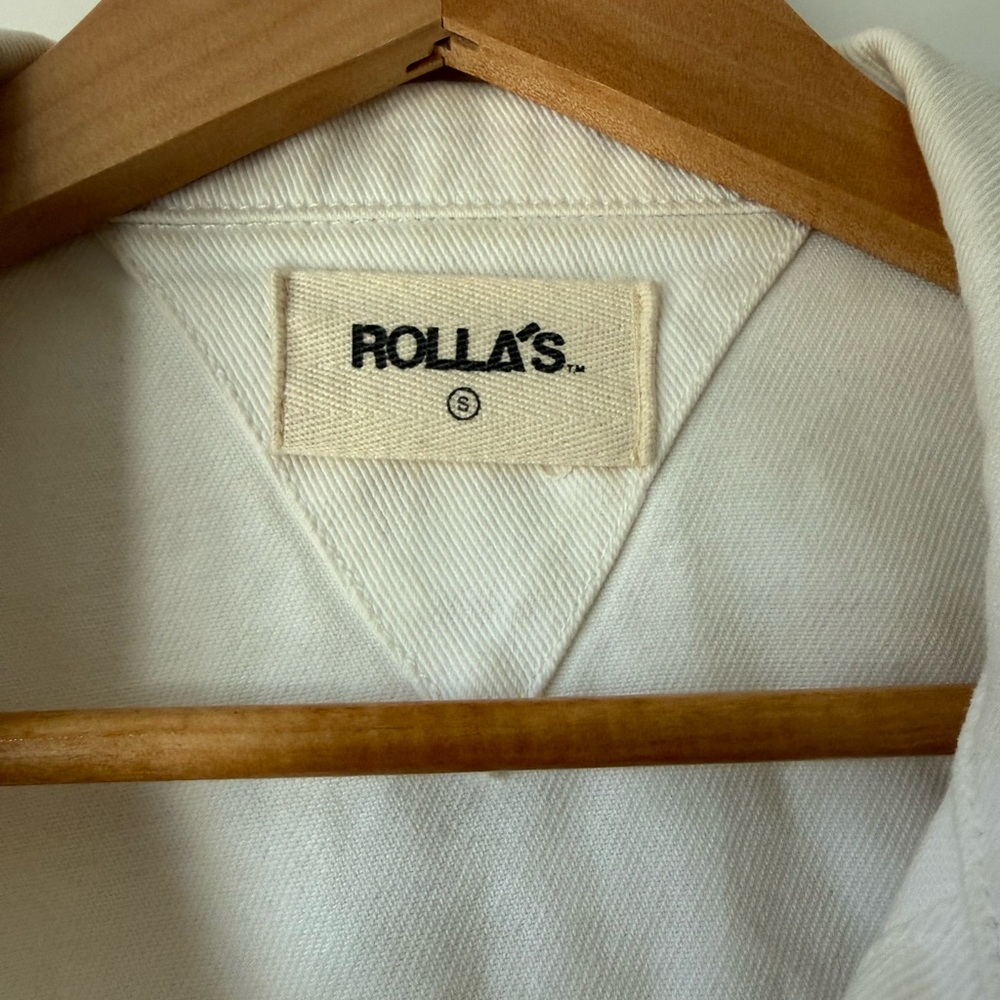 ROLLAS - White Denim Jacket - Women - Picture 5 of 5